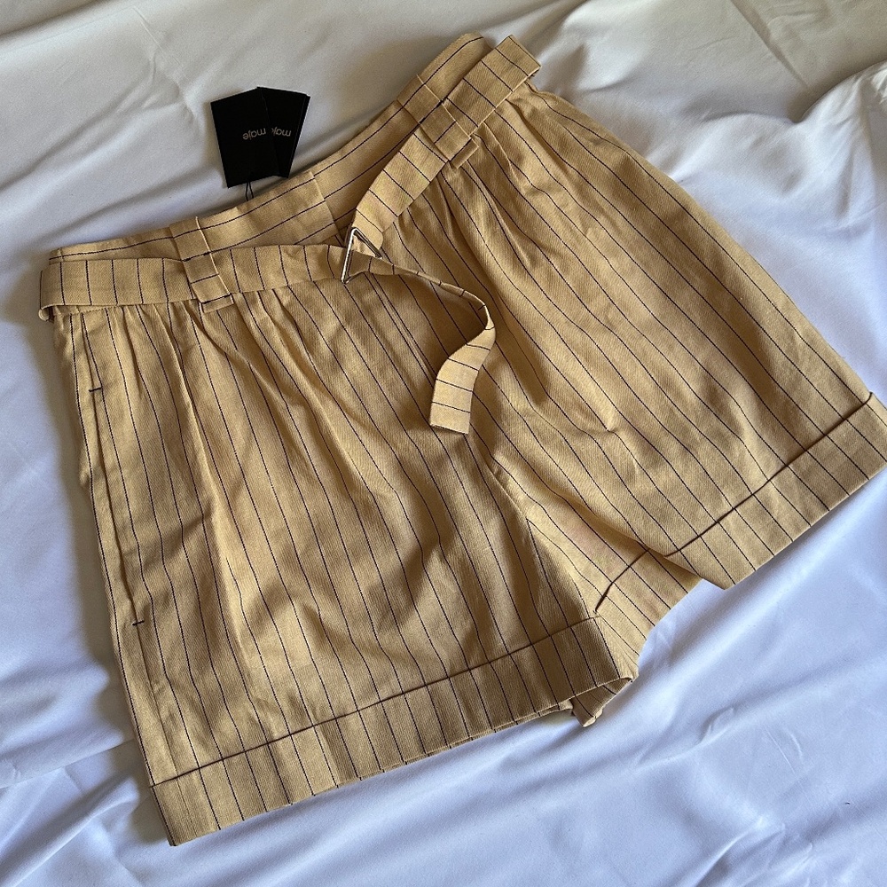 Maje stripe linen short